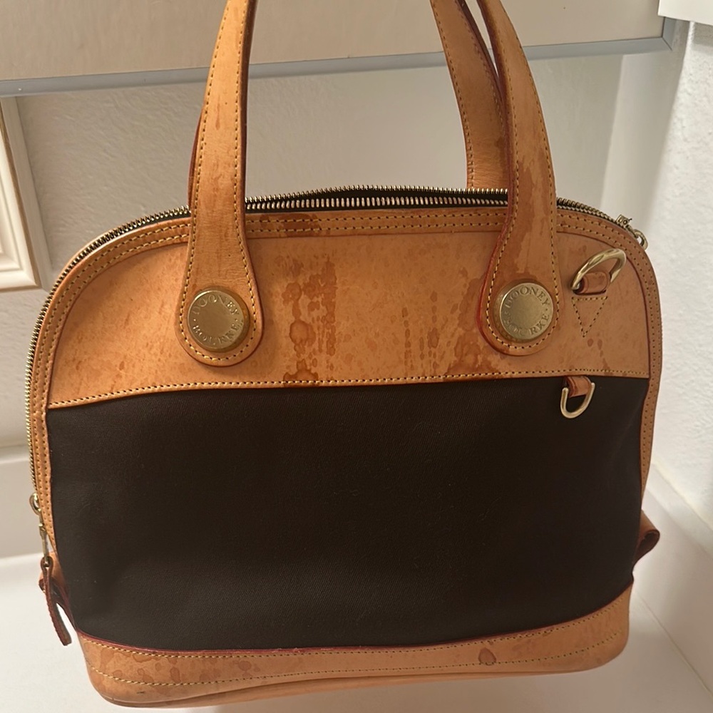 Vintage Dooney & Bourke Two-Tone Leather Handbag